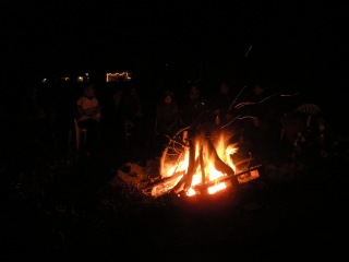 Lagerfeuer an Silvester